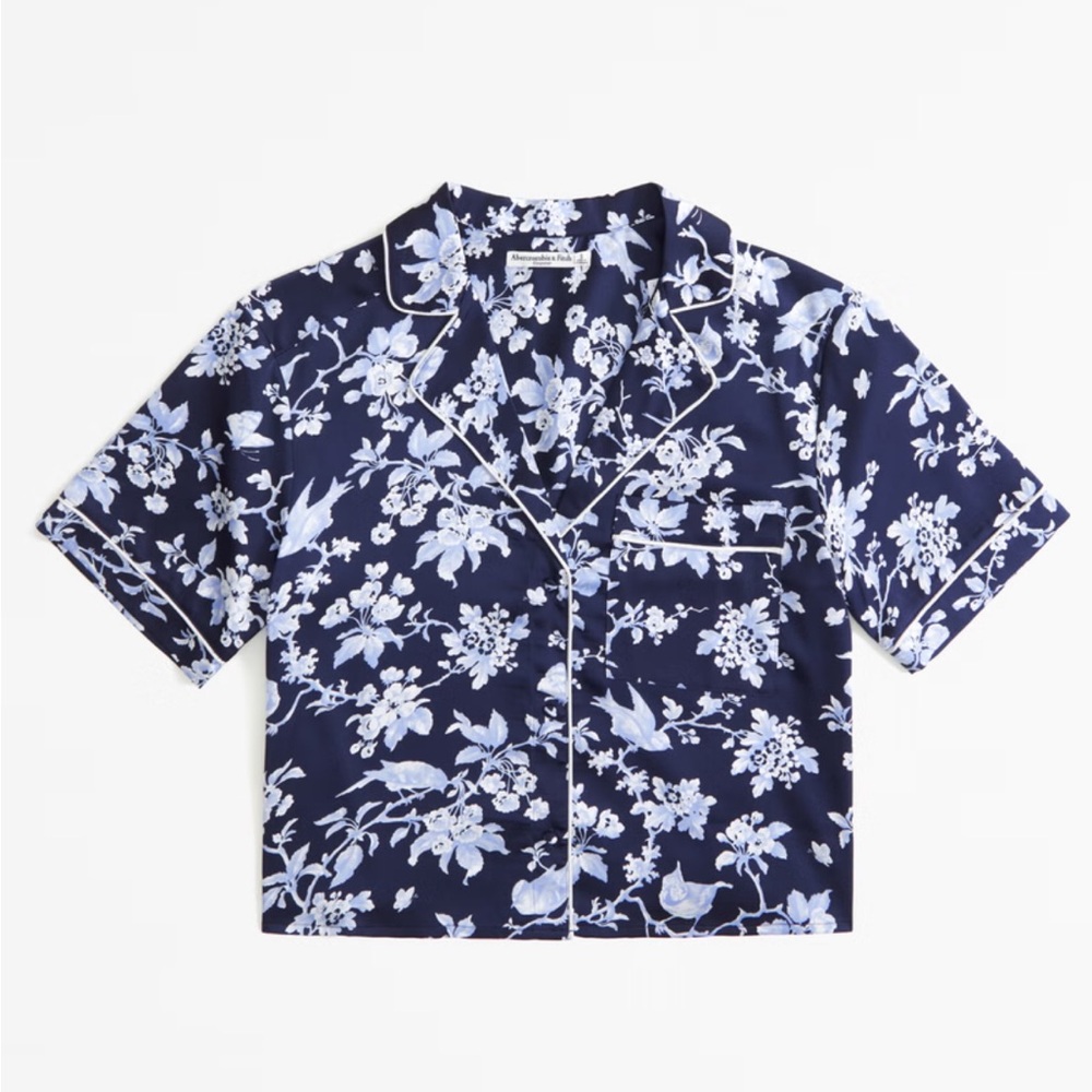 Short sleeve satin sleep shirt from Abercrombie and fitch